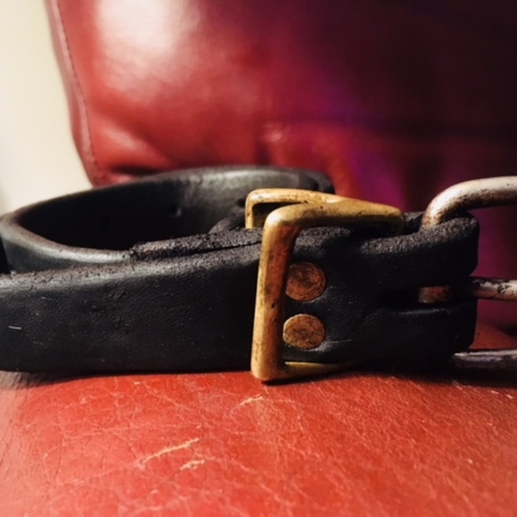 Handmade vintage kids leather belt, copper & brass - Picture 6 of 6